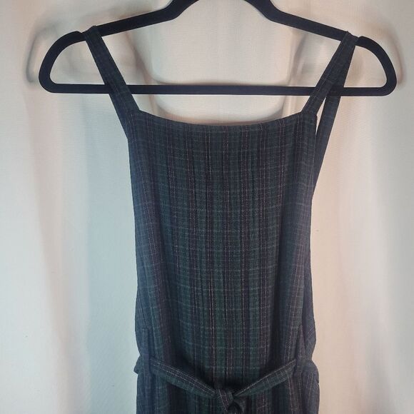 J. MATISSE Dark Green/Navy Plaid Cotton Apron Dress - Picture 9 of 15